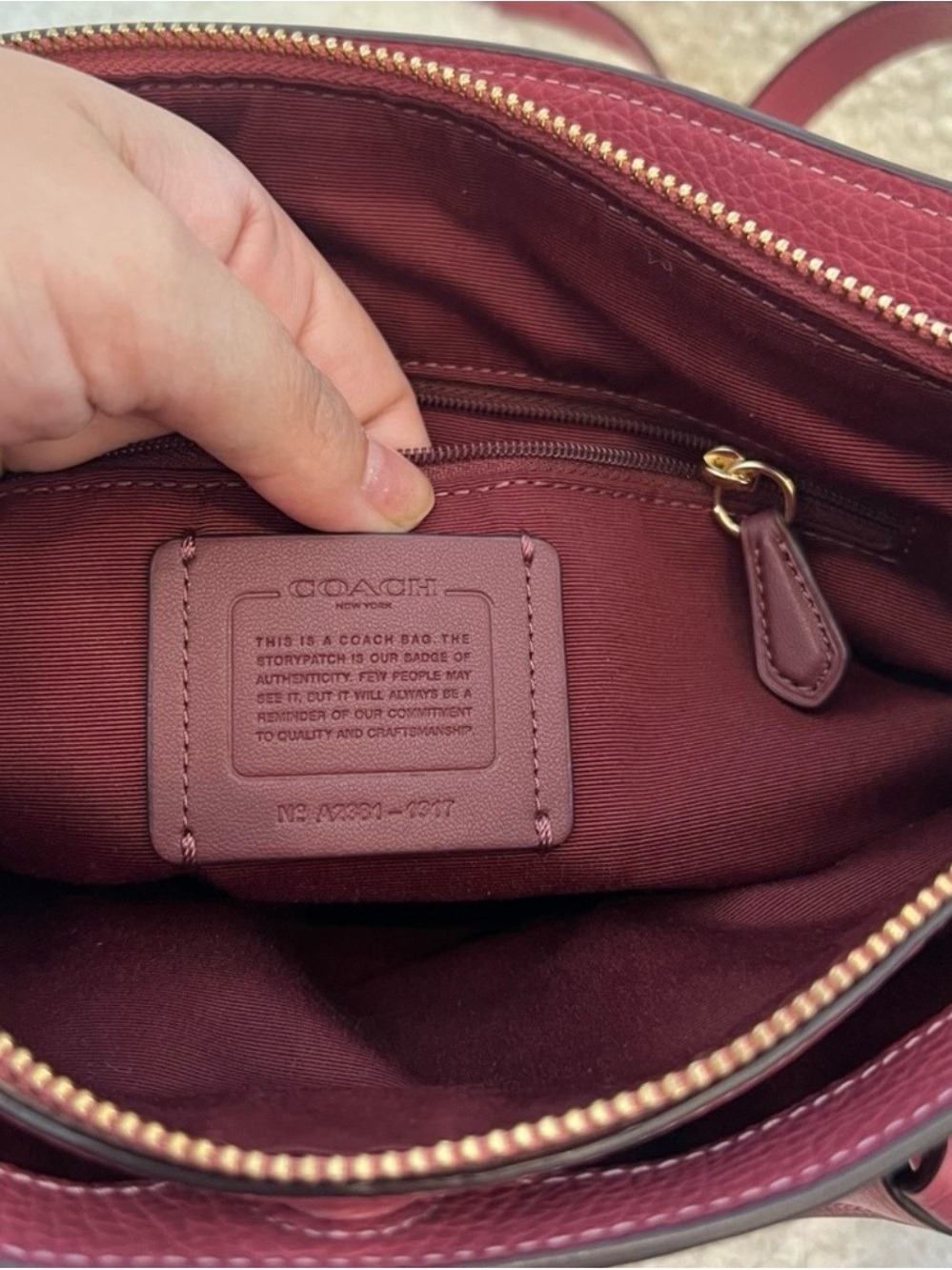 Coach Remy Pink Raspberry Colored Pebbled Leather Satchel Crossbody - Picture 12 of 13